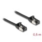 DELOCK καλώδιο δικτύου 80182, CAT 8.1 U/FTP, 40Gbps, 0.50m, μαύρο