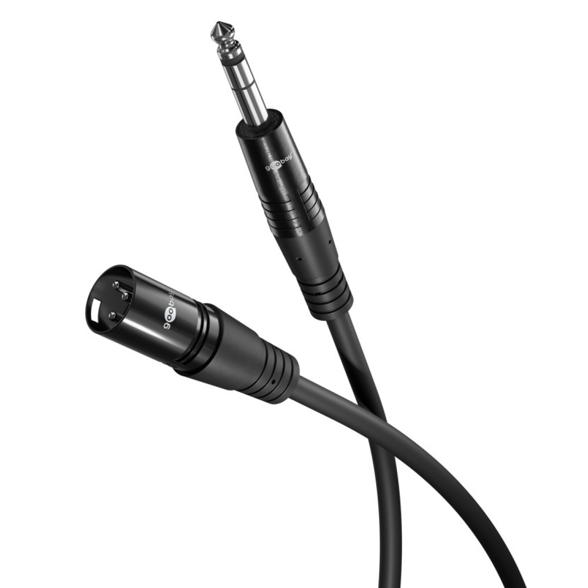 GOOBAY καλώδιο ήχου 6.35mm σε XLR 80361, 1.5m, μαύρο