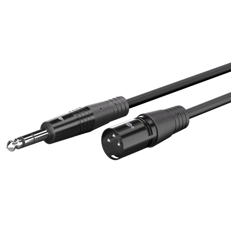 GOOBAY καλώδιο ήχου 6.35mm σε XLR 80361, 1.5m, μαύρο