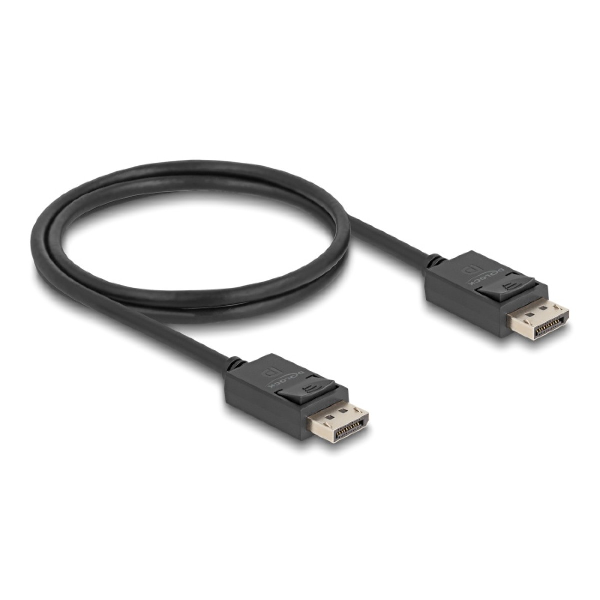 DELOCK καλώδιο DisplayPort 2.1 80492, 8K/60Hz 4K/120Hz 40Gbps, 1m, μαύρο