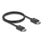DELOCK καλώδιο DisplayPort 2.1 80492, 8K/60Hz 4K/120Hz 40Gbps, 1m, μαύρο