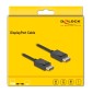 DELOCK καλώδιο DisplayPort 2.1 80492, 8K/60Hz 4K/120Hz 40Gbps, 1m, μαύρο