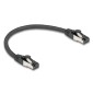 DELOCK καλώδιο δικτύου 80566, CAT 8.1 S/FTP, copper, 2000MHz, 0.25m, μαύρο