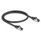 DELOCK καλώδιο δικτύου 80570, CAT 8.1 S/FTP, copper, 2000MHz, 0.50m, μαύρο