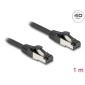 DELOCK καλώδιο δικτύου 80571, CAT 8.1 S/FTP, copper, 2000MHz, 1m, μαύρο