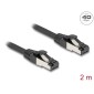DELOCK καλώδιο δικτύου 80572, CAT 8.1 S/FTP, copper, 2000MHz, 2m, μαύρο