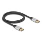 DELOCK καλώδιο DisplayPort 2.1 80633, 16K/60Hz, 40 Gbps, 1m, μαύρο