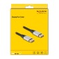 DELOCK καλώδιο DisplayPort 2.1 80633, 16K/60Hz, 40 Gbps, 1m, μαύρο
