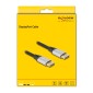 DELOCK καλώδιο DisplayPort 2.1 80634, 16K/60Hz, 40 Gbps, 2m, μαύρο