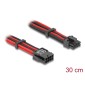 DELOCK καλώδιο 8 pin σε 6+2 pin PCIe 80975 με υφασμάτινη επένδυση, 30cm