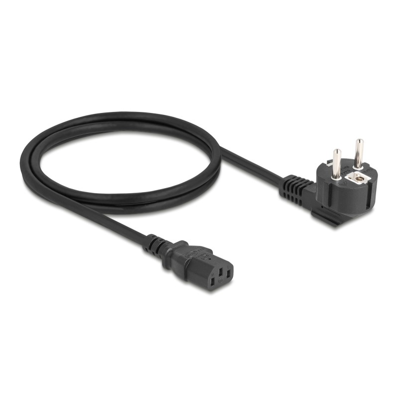 DELOCK καλώδιο τροφοδοσίας 81299, 3x 0.75mm², 1m, μαύρο