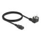 DELOCK καλώδιο τροφοδοσίας 81299, 3x 0.75mm², 1m, μαύρο