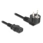 DELOCK καλώδιο τροφοδοσίας 81299, 3x 0.75mm², 1m, μαύρο