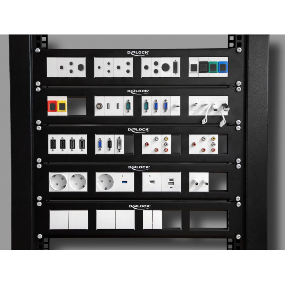 DELOCK module USB θύρα φόρτισης Easy 45 81311, 18W, 45x45mm, λευκό