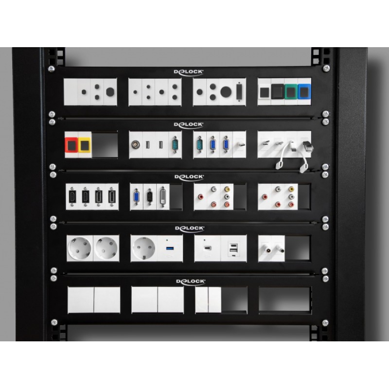 DELOCK module USB θύρα φόρτισης Easy 45 81311, 18W, 45x45mm, λευκό