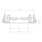 DELOCK module βάση πρίζας Easy 45 81316, 130 x 80 mm, λευκό