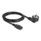 DELOCK καλώδιο τροφοδοσίας 81326, 3x 0.75mm², 2m, μαύρο