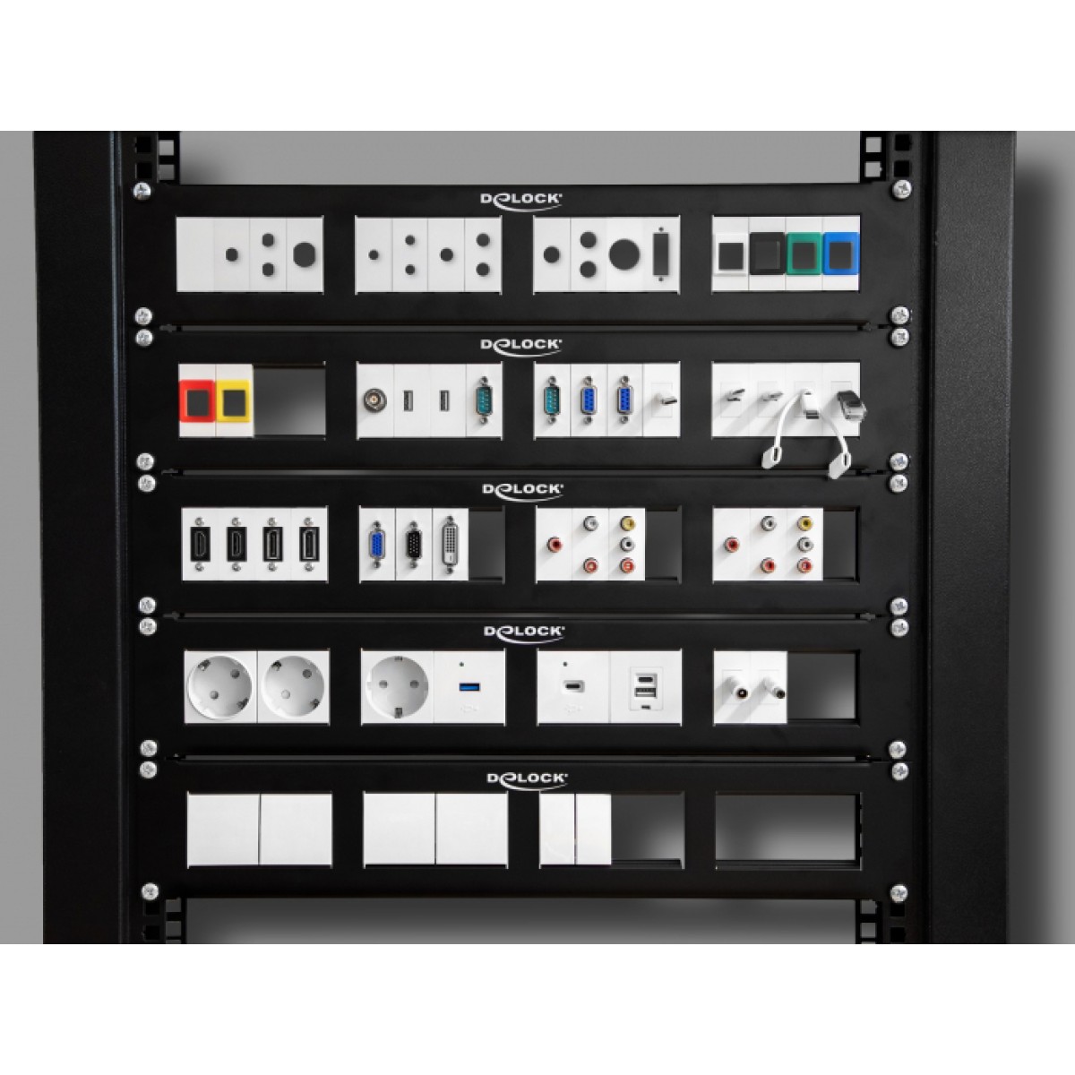 DELOCK module καλώδιο τροφοδοσίας Easy 45 81377, ανασυρόμενο 50cm, λευκό