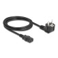 DELOCK καλώδιο τροφοδοσίας 81567, 3x 1.00mm², 2m, μαύρο