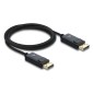 DELOCK καλώδιο DisplayPort 2.1 81672, 16K/60Hz, 80 Gbps, 2m, μαύρο