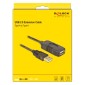 DELOCK καλώδιο USB 2.0 αρσενικό σε θηλυκό 82689, active, 15m, μαύρο