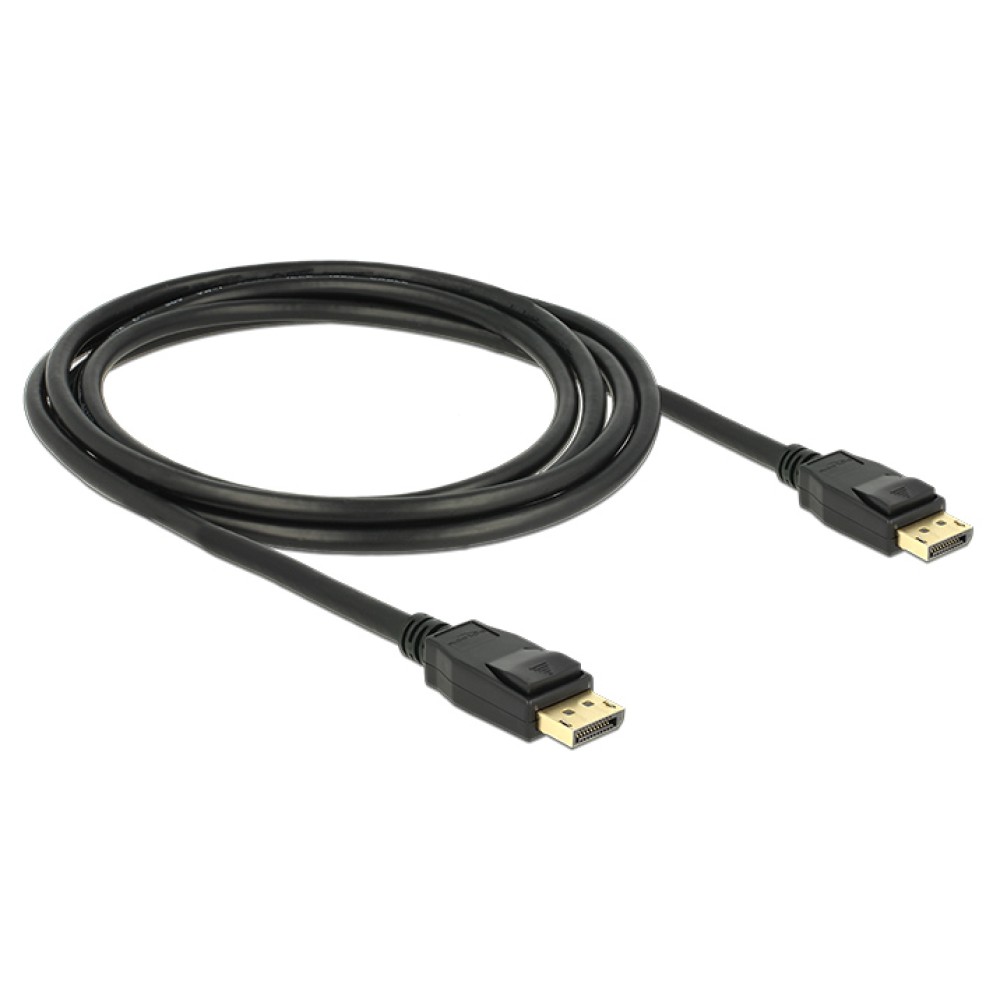 DELOCK καλώδιο DisplayPort 1.2 83806, 4K/60Hz, 21.6 Gbps, 2m, μαύρο