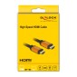 DELOCK καλώδιο HDMI 85726, 8K/60Hz, 48 Gbps, eARC, HDR, 0.50m, μαύρο