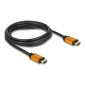 DELOCK καλώδιο HDMI 85729, 8K/60Hz, 48Gbps, eARC, HDR, 2m, μαύρο