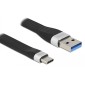 DELOCK καλώδιο USB 3.2 Gen 1 σε USB-C 85771, 5Gbps, 3Α, FPC, 13.5cm