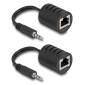 DELOCK audio extender 87858 3.5mm σε 3.5mm, μέσω καλωδίου RJ45, έως 50m