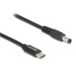 DELOCK καλώδιο τροφοδοσίας 87977, USB-C σε 5.5x2.1mm, 1.5m, μαύρο