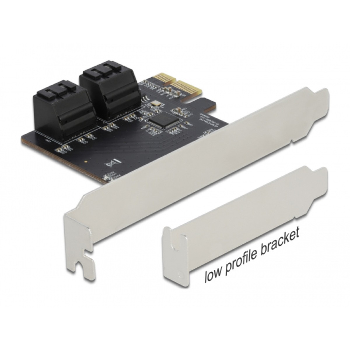 DELOCK κάρτα επέκτασης PCI σε 4x SATA 90010, 6Gb/s, Low Profile