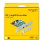 DELOCK κάρτα επέκτασης PCI Express x4 σε 2x USB-C 90397, 10 Gbps