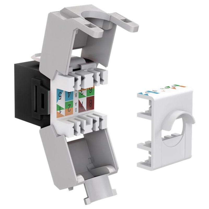 GOOBAY Keystone module RJ45 CAT 6A 90692, UTP, μαύρο