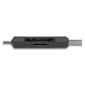 DELOCK card reader 91020 για SD & micro SD, USB/USB-C σύνδεση, 5Gbps, μαύρο