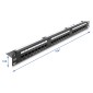 DELOCK patch panel 91087 για rack 19", 1U, 24 θυρών, CAT 6 UTP, με LED, μαύρο