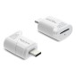 DELOCK card reader 91427 για micro SD, USB-C σύνδεση, 5Gbps, λευκό