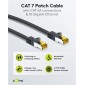 GOOBAY καλώδιο δικτύου 91581, CAT 7 S/FTP, copper, 500MHz, 0.50m, μαύρο