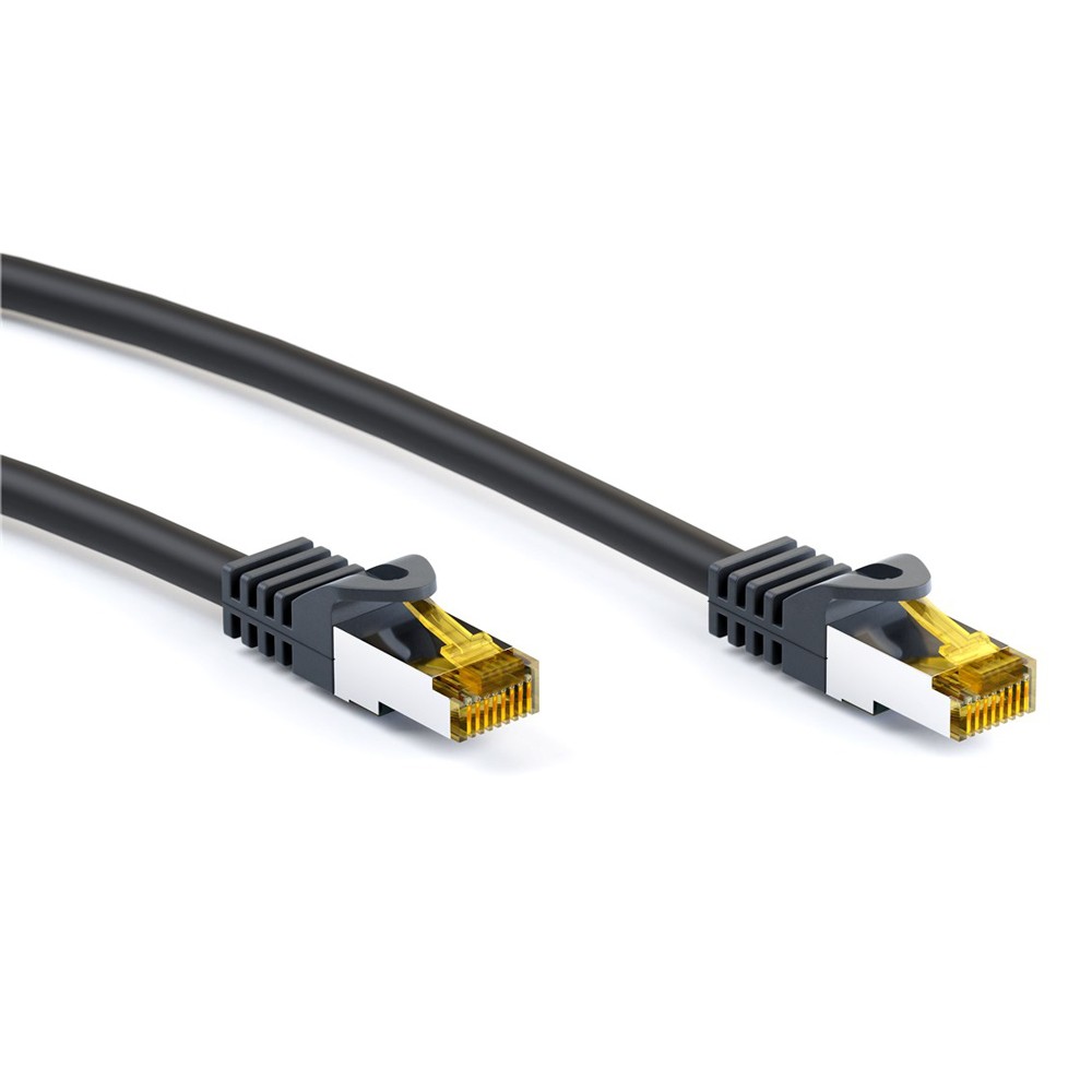 GOOBAY καλώδιο δικτύου 91590, CAT 7 S/FTP, 500MHz, CU, 1m, μαύρο