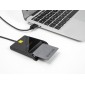 DELOCK card reader 91724 για smart card, USB σύνδεση, 480Mbps, μαύρο