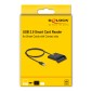 DELOCK card reader 91724 για smart card, USB σύνδεση, 480Mbps, μαύρο