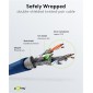 GOOBAY καλώδιο δικτύου 92452, CAT 6 S/FTP, copper, 250MHz, 0.15m, μπλε