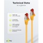 GOOBAY καλώδιο δικτύου 93210, CAT 6 S/FTP, copper, 250MHz, 0.25m, κίτρινο