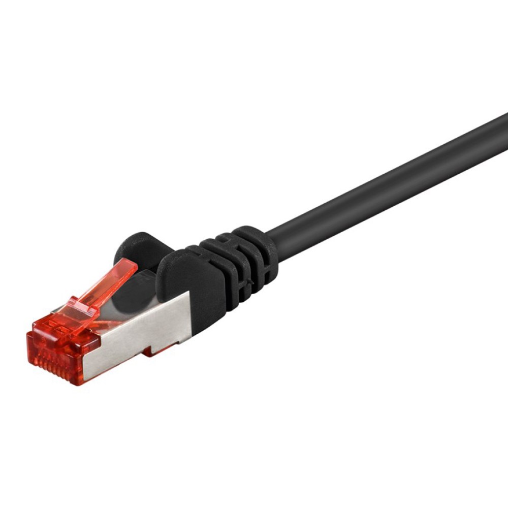 GOOBAY καλώδιο δικτύου 93215, CAT 6 S/FTP, copper, 250MHz, 0.25m, μαύρο