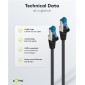 GOOBAY καλώδιο δικτύου 93664, CAT 6A S/FTP, 500MHz, Copper, 0.5m, μαύρο