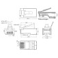 GOOBAY βύσμα RJ45 93829, CAT 6 STP, μεταλλικό, 10τμχ