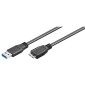 GOOBAY καλώδιο USB 3.0 σε USB 3.0 micro Τype B 95026, 1.8m, μαύρο