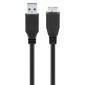 GOOBAY καλώδιο USB 3.0 σε USB 3.0 micro Τype B 95169, 15W, 5Gbps, 1m, μαύρο
