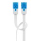 GOOBAY καλώδιο δικτύου 96369, CAT 6A U/UTP, flat, 500MHz, Copper, 10m, λευκό
