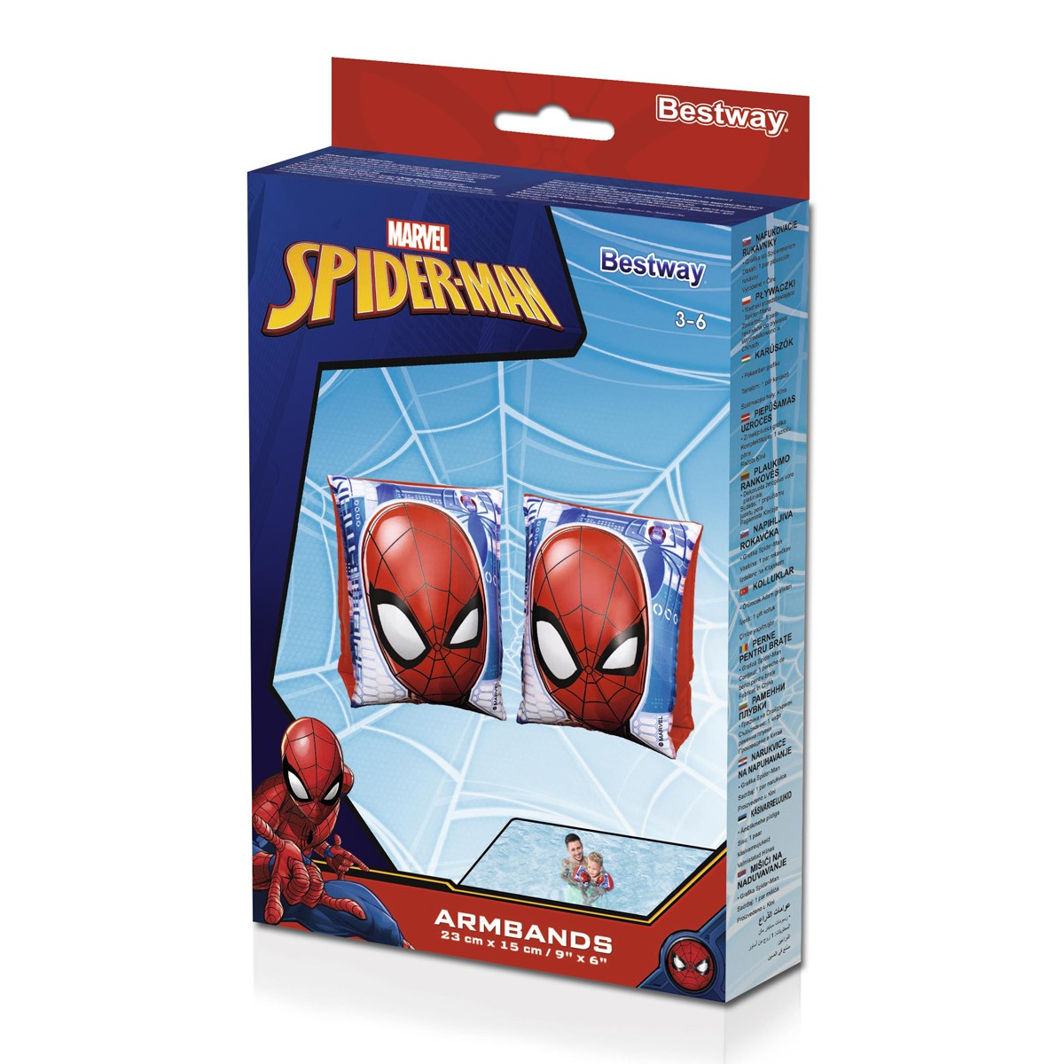 BESTWAY μπρατσάκια 98001, 23x15cm, 3-6 ετών, Spider-Man